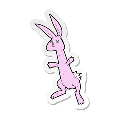 sticker of a cartoon rabbit