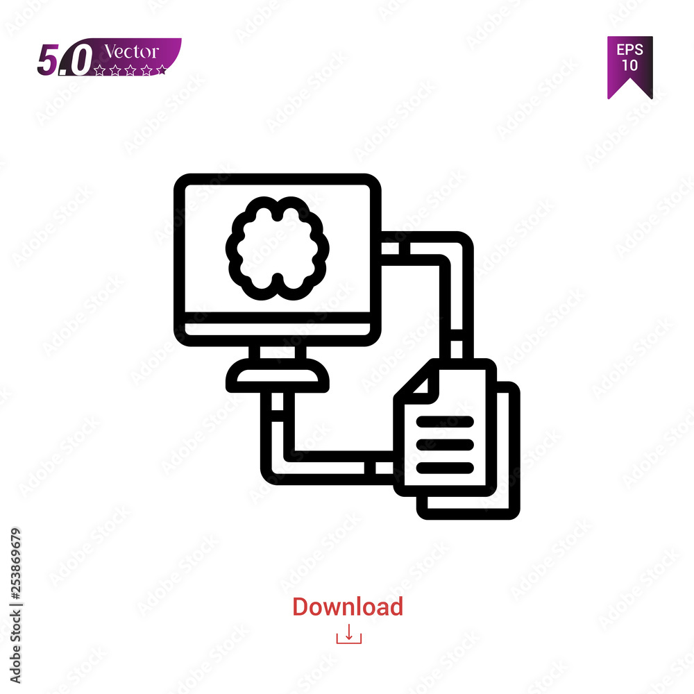 Poster file-transfer icon isolated on white background. line pictogram. graphic design, mobile application,