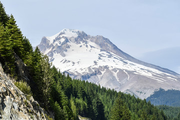 Fototapeta premium Snowy mountain landscape