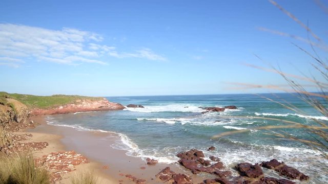 Beautiful scene seascape of Phillip Island coast ,relax with sunny ,wave and wind 