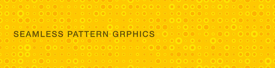 Seamless Polka Dots Pattern,Yellow Background,