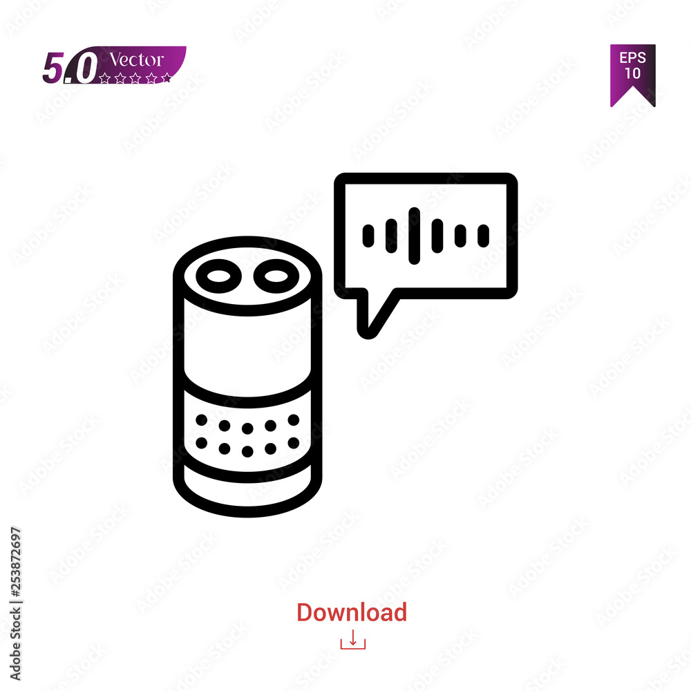 Poster outline robot icon isolated on white background. line pictogram. graphic design, mobile application,