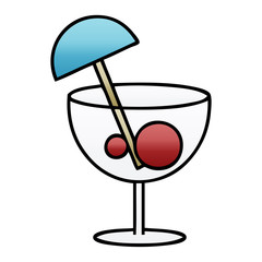 gradient shaded cartoon fancy cocktail