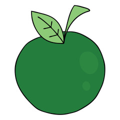 quirky hand drawn cartoon apple
