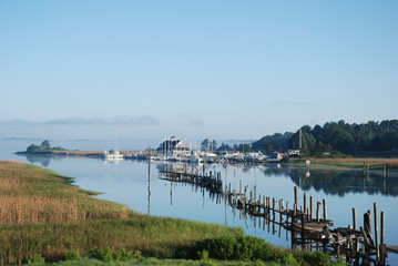 Fototapeta premium Long Pier on Creek