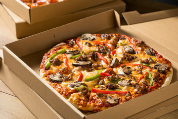 Take Out Pizza in a Box - Powered by Adobe