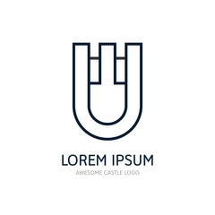 Modern Castle Logo Icon