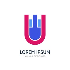 Modern Castle Logo Icon