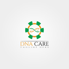 DNA icon template, creative vector logo design, medical, illustration element.