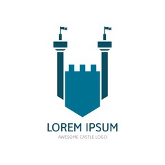 Modern Castle Logo Icon