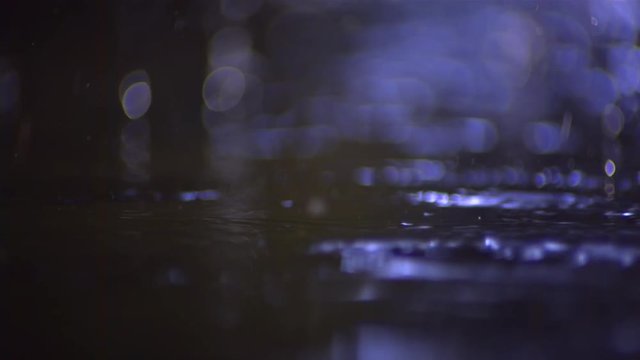 raindrops on water