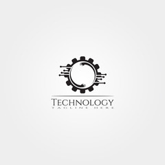Technology icon template, creative vector logo design, illustration element.