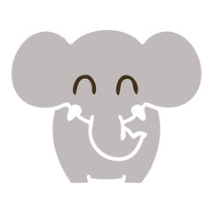 quirky hand drawn cartoon elephant