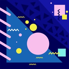 Obraz premium Memphis Background Template