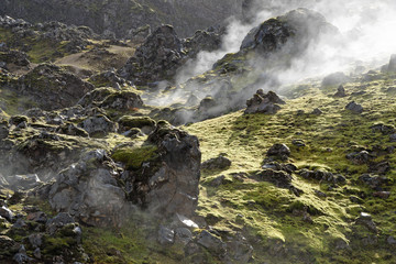 erkaltete Lava, Landmannalaugar, Island