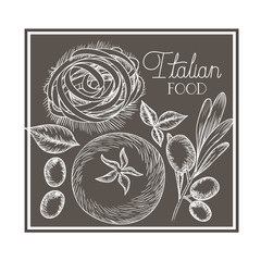 pattern of delicious italian food