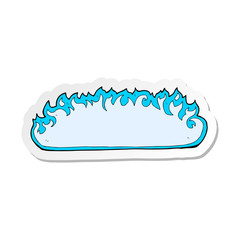 sticker of a cartoon spooky fire border