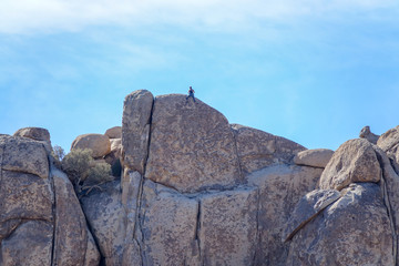 Rock climbing in the desert