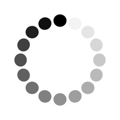 Round download sign isolated on white background. Load icon. Data loading bar. Vector stock illustration