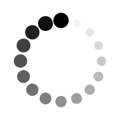 Round download sign isolated on white background. Load icon. Data loading bar. Vector stock illustration