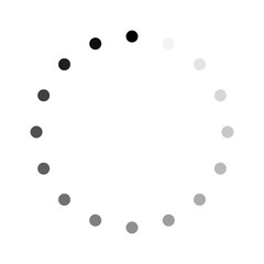 Round download sign isolated on white background. Load icon. Data loading bar. Vector stock illustration