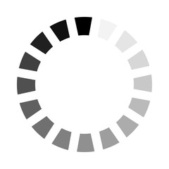 Fototapeta premium Round download sign isolated on white background. Load icon. Data loading bar. Vector stock illustration