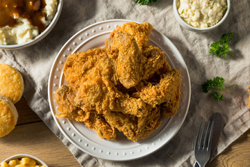 Homemade Southern Fried Chicken Dinner
