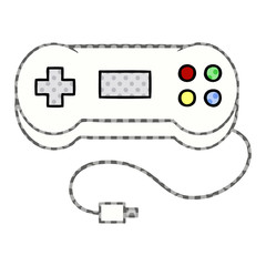 comic book style cartoon game controller