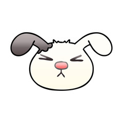 quirky gradient shaded cartoon dog face