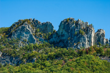 Fototapeta na wymiar Seneca Rocks, Wet Virginia