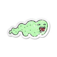 retro distressed sticker of a cartoon ghost