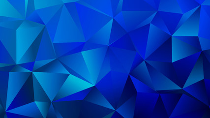 Blue Hues Trendy Crystal Polygonal Backdrop Design