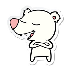 sticker of a cartoon polar bear