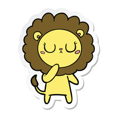 sticker of a cartoon lion