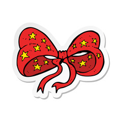 sticker of a cartoon bow tie