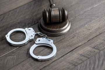 handcuffs with judge