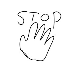 ストップのイラスト