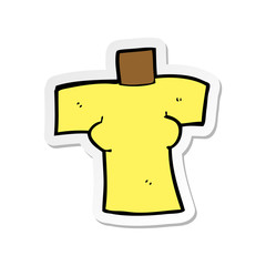 sticker of a cartoon female body