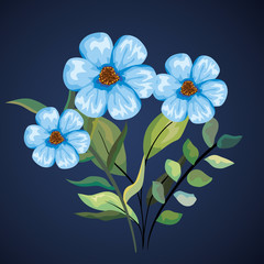 nature flowers plants with tropical leaves