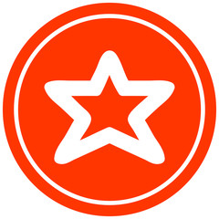 star shape circular icon