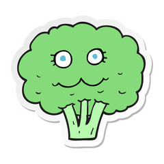 sticker of a cartoon broccoli