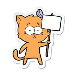 sticker of a cartoon cat