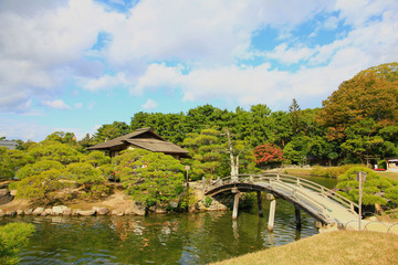 Fototapeta na wymiar Korakuen Garden in Okayama Prefecture, Japan