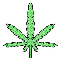 quirky comic book style cartoon marijuana