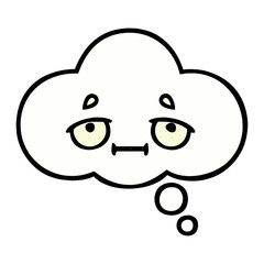 comic book style cartoon thought bubble