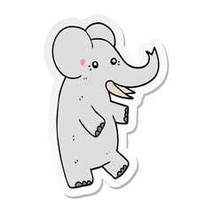 sticker of a cartoon elephant