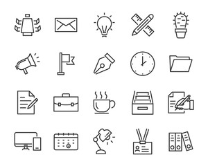 set of work icons, such as engineer, carpenter, construction, builder