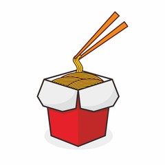 Chines noodle vector 