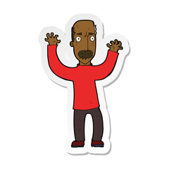 sticker of a cartoon angry dad