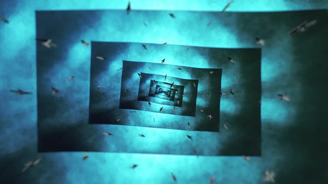 Computer Cursors, arrows are trapped in a infinitely deep trap | Addiction Concept 4k